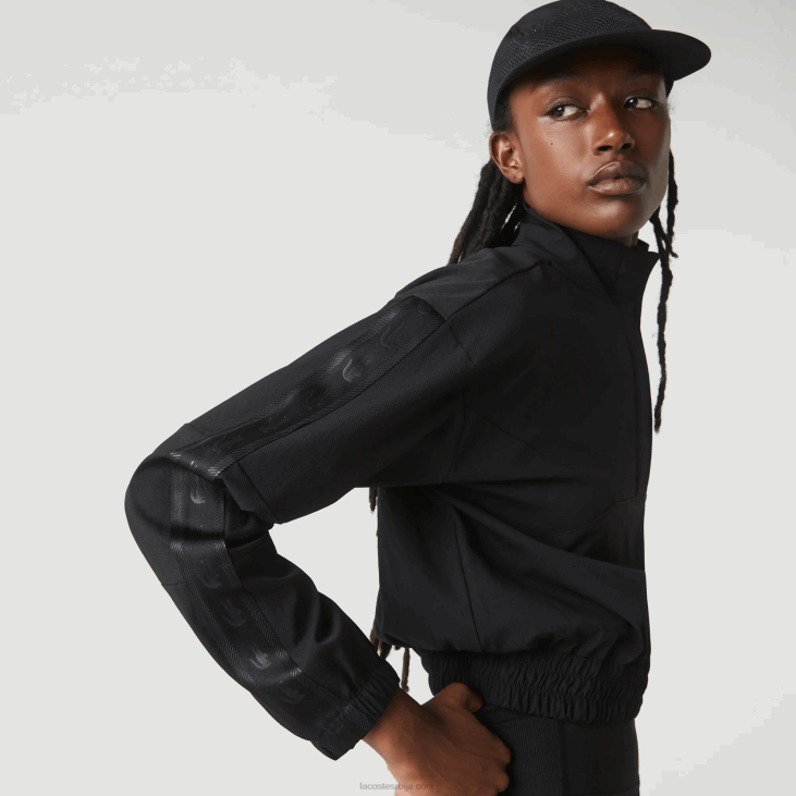 Жене спортска јакна слободног кроја 86882631 црна ц31 Lacoste