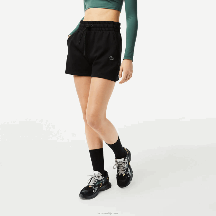 Жене обичне кратке хлаче 86882446 црна 031 Lacoste