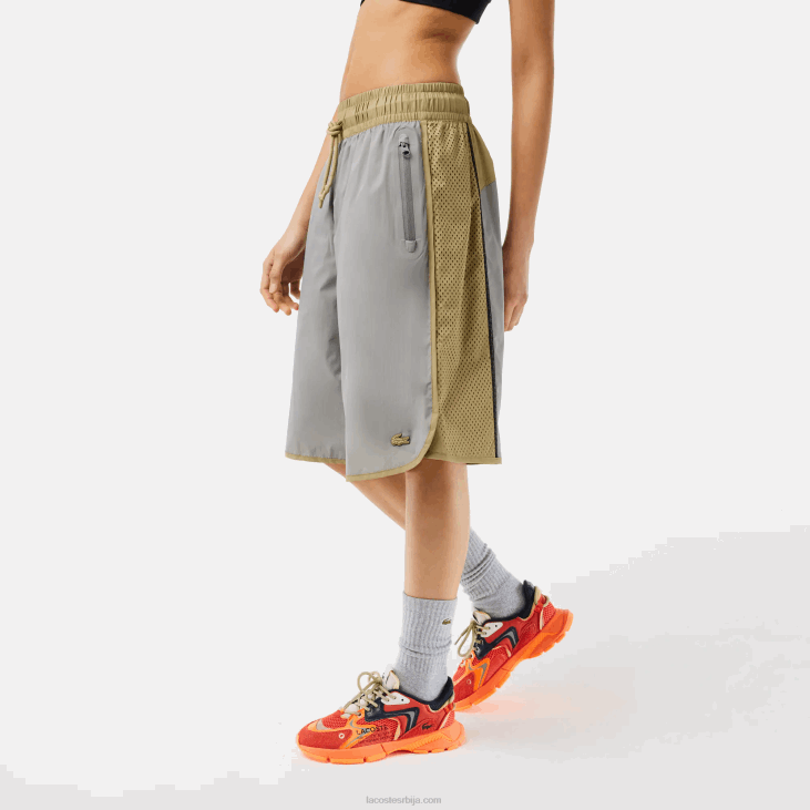 Жене двобојне бермуде 86882451 сива беж 7мт Lacoste