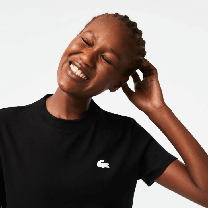 Жене спортска мајица од органског памука 86882542 црна 031 Lacoste