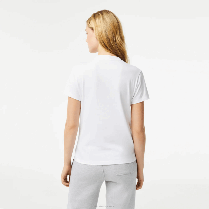 Жене спортска мајица од органског памука 86882543 бела 001 Lacoste