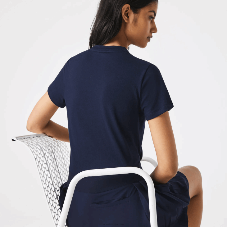 Жене спортска мајица од органског памука 86882544 тамноплава 166 Lacoste