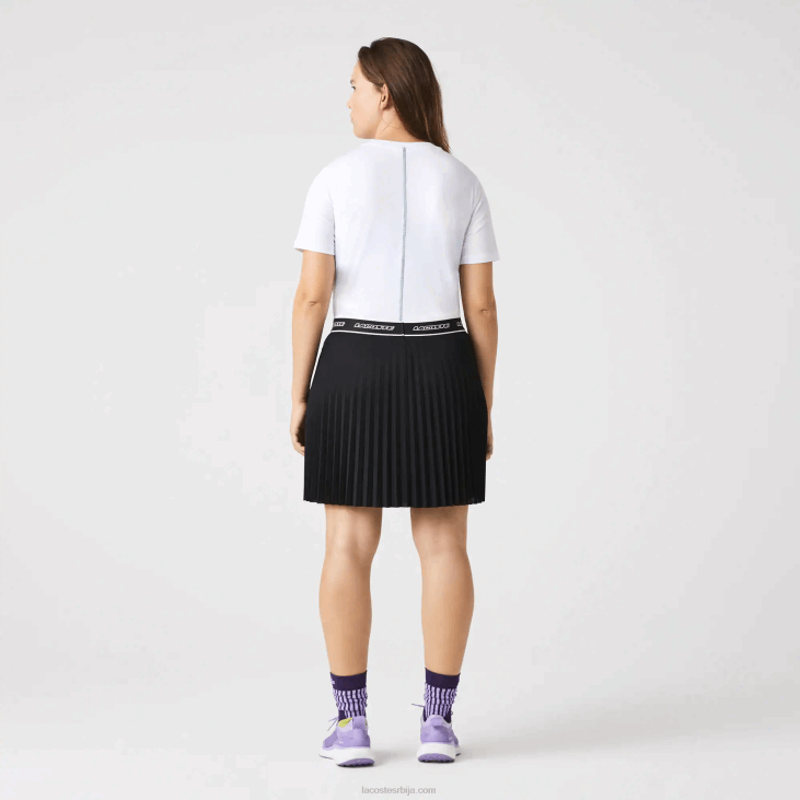 Жене мајица од мешавине памука са округлим изрезом 86882563 бела 001 Lacoste