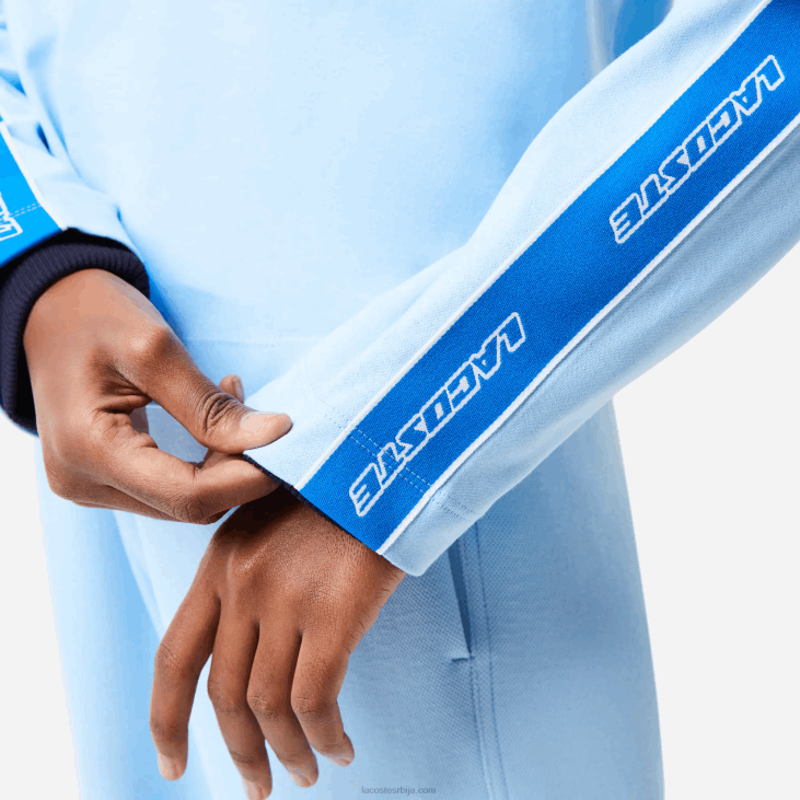 Жене лабава мајица са штампаним тракама 86882571 блуе хбп Lacoste