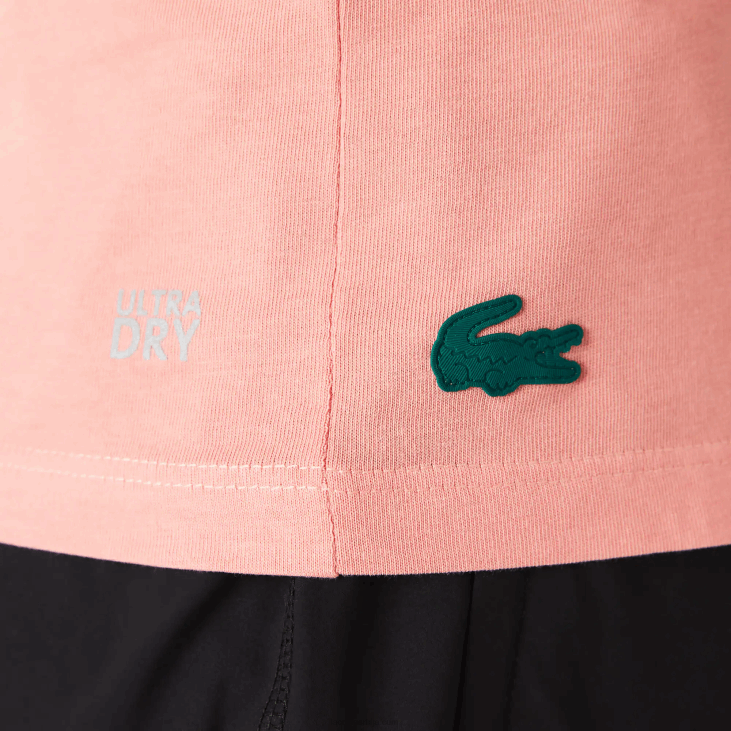 Жене спортска прозрачна мајица са узорком паса 86882596 розе бела зелена кзц Lacoste