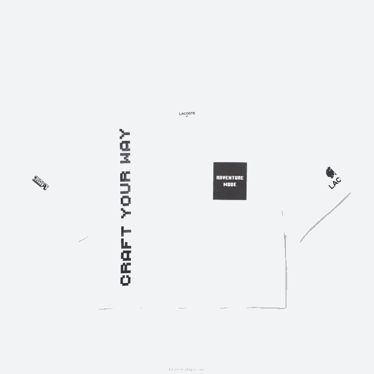 Жене ливе к минецрафт кратка мајица од органског памука 86882605 бела 001 Lacoste