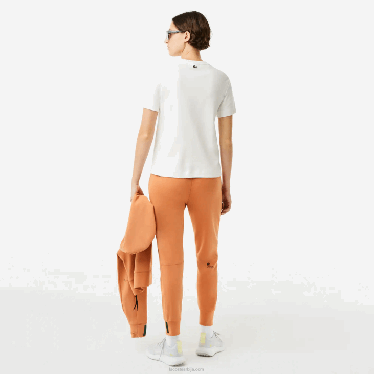 Жене слободна мајица од органског памука 86882609 бела 70в Lacoste