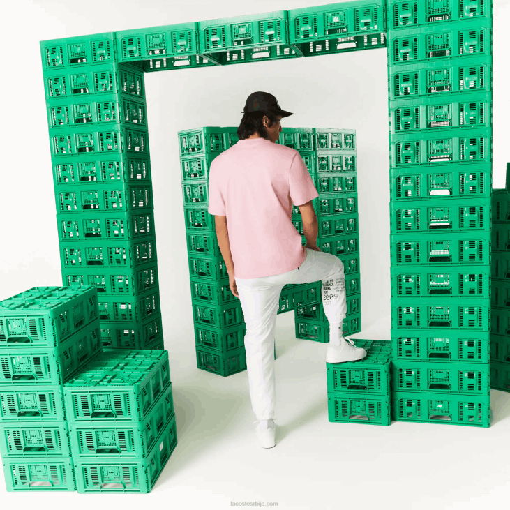 Жене лацосте к минецрафт мајица од органског памука 8688879 пинк 7си