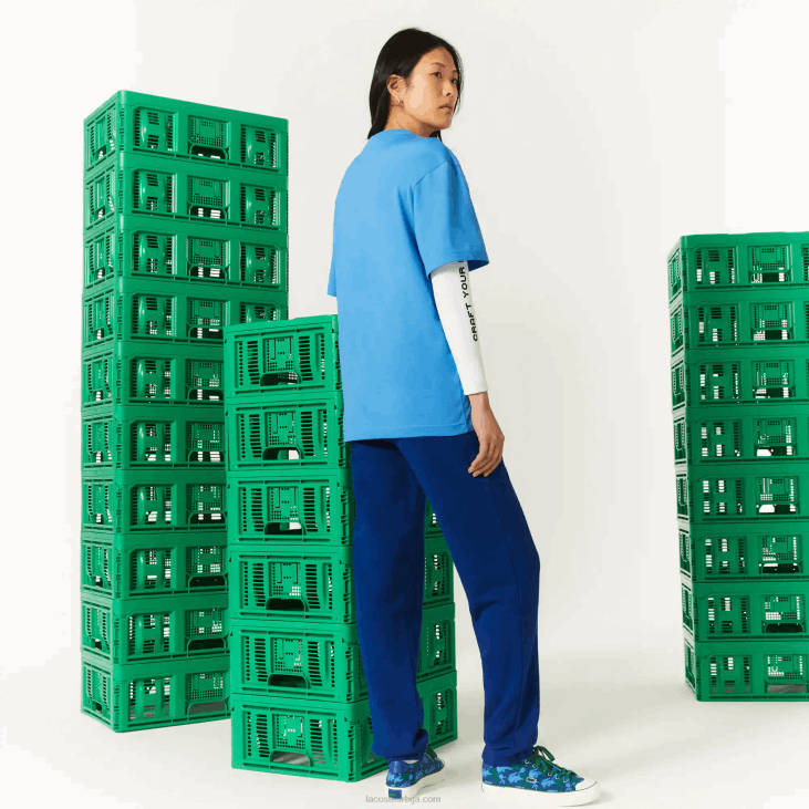 Жене лацосте к минецрафт мајица од органског памука 8688881 плава л99