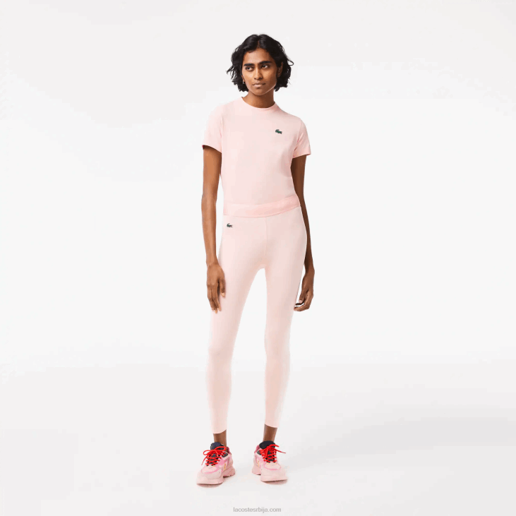 Жене спортске хеланке од рециклираног полиестера дужине 7/8 86882409 пинк кф9 Lacoste