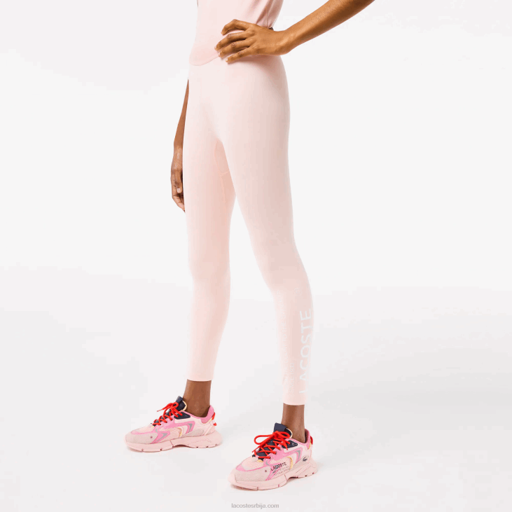 Жене спортске хеланке од рециклираног полиестера дужине 7/8 86882409 пинк кф9 Lacoste