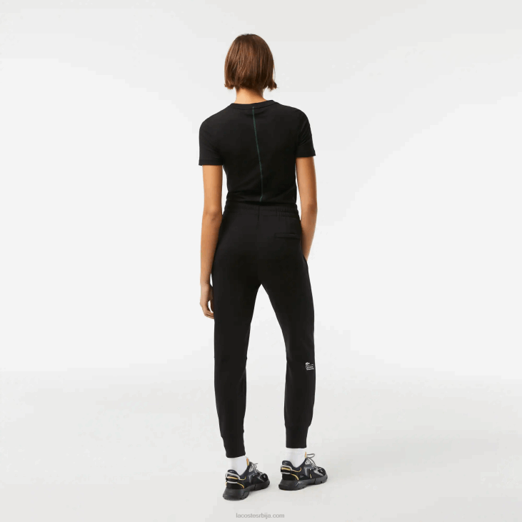 Жене памучне панталоне 86882404 црна 031 Lacoste