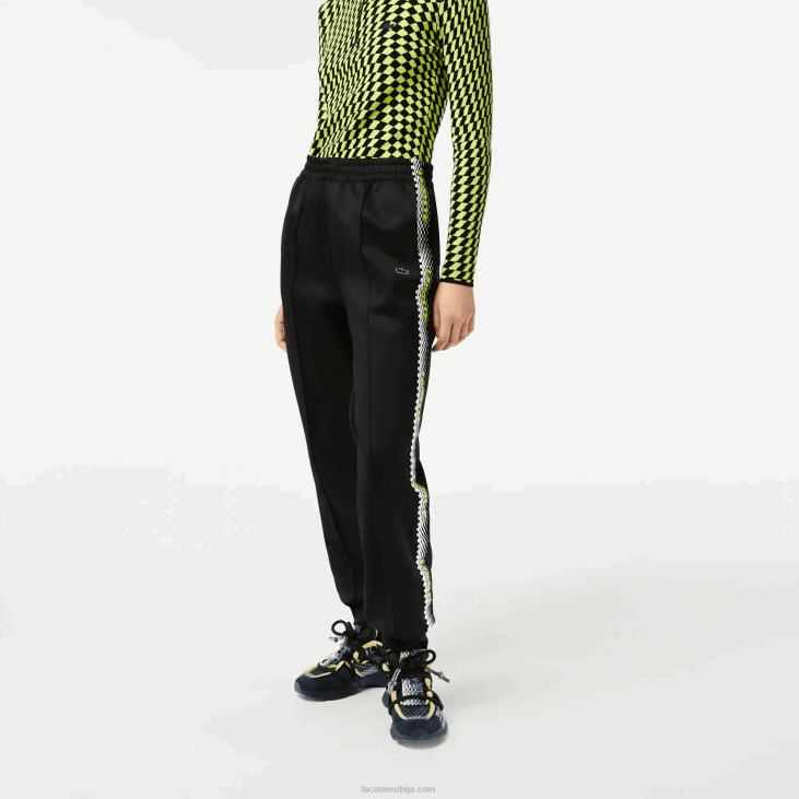 Жене панталоне са тракама са логотипом 86882406 црна 031 Lacoste