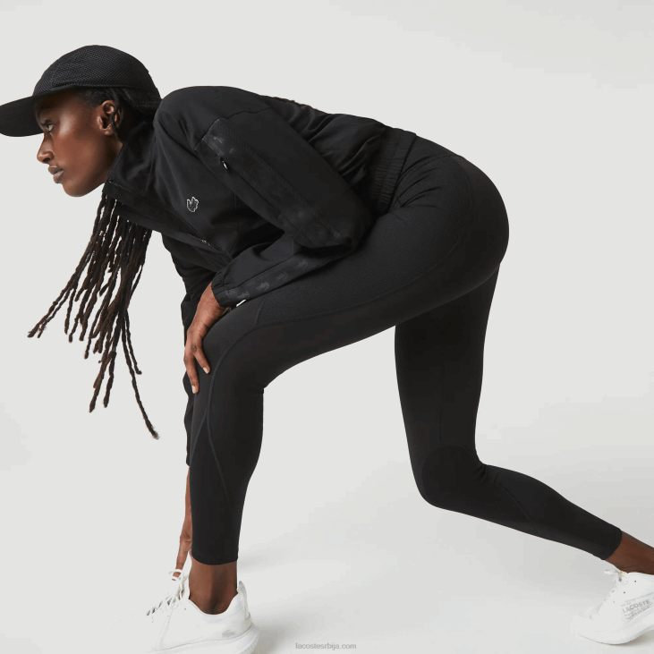 Жене спортске хеланке са плетеним ефектом у боји 86882531 црна 8вм Lacoste