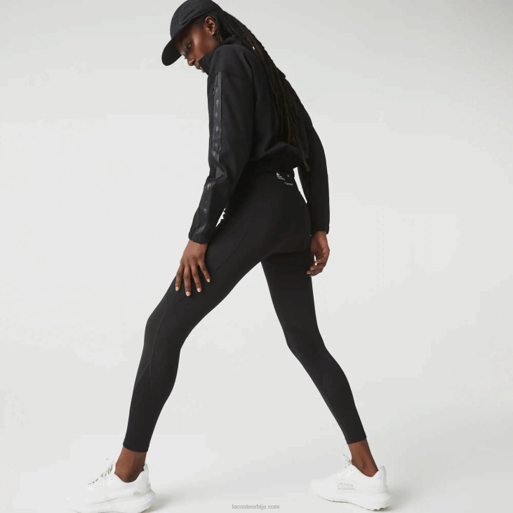 Жене спортске хеланке са плетеним ефектом у боји 86882531 црна 8вм Lacoste