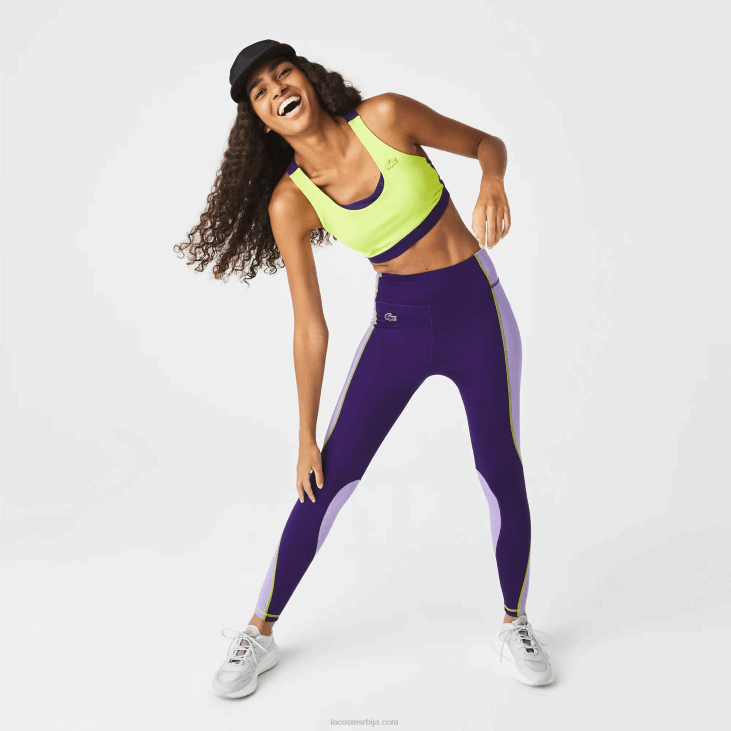 Жене спортске хеланке са плетеним ефектом у боји 86882533 љубичаста 50в Lacoste