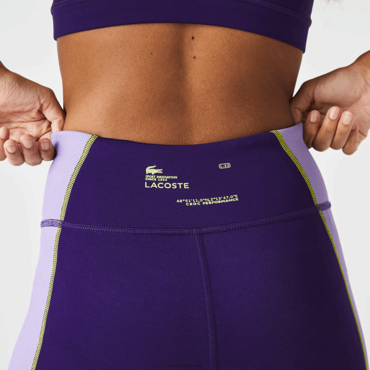 Жене спортске хеланке са плетеним ефектом у боји 86882533 љубичаста 50в Lacoste