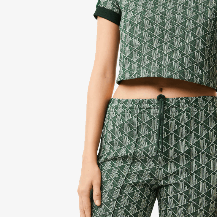 Жене панталоне са монограмом 86882535 зелена беж 7м4 Lacoste