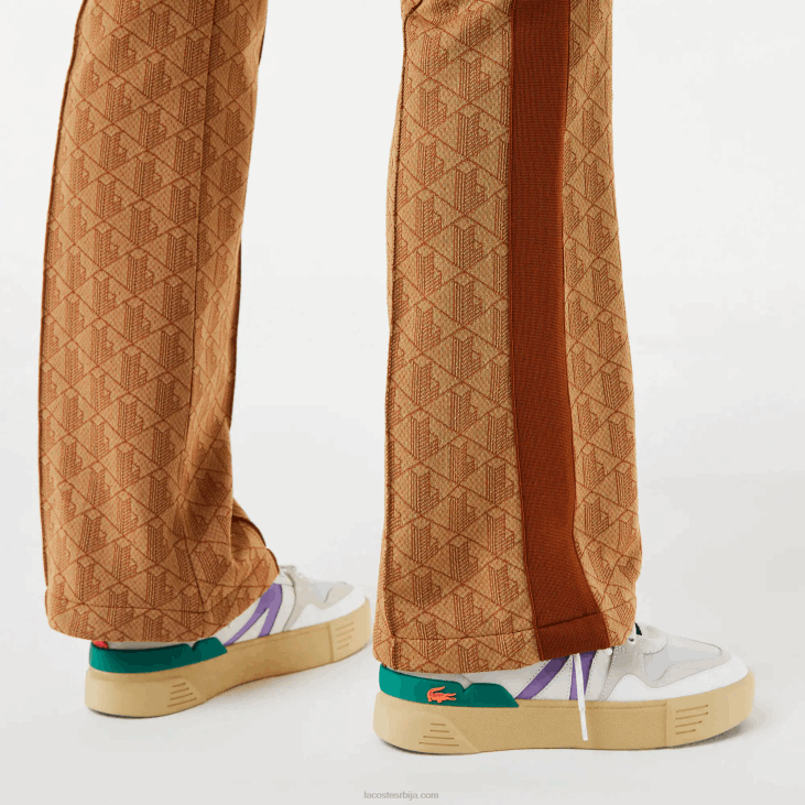 Жене панталоне са монограмом 86882536 беж браон звм Lacoste