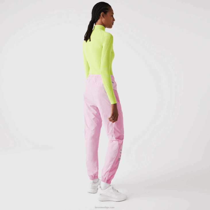 Жене панталоне са наутичким принтом 86882555 розе з4х Lacoste