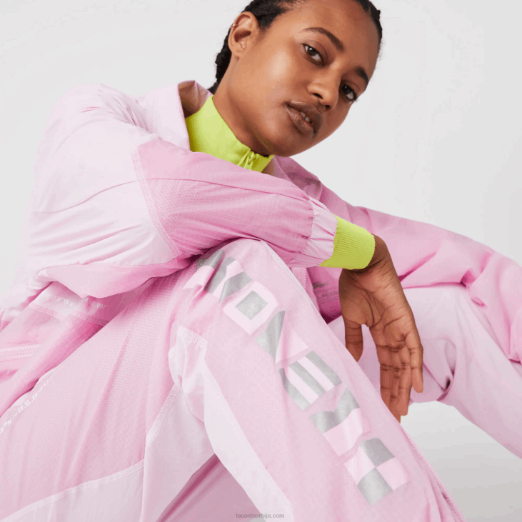 Жене панталоне са наутичким принтом 86882555 розе з4х Lacoste