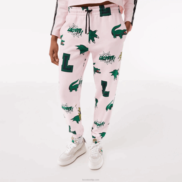 Жене панталоне са стриповима 86882569 светло розе т03 Lacoste