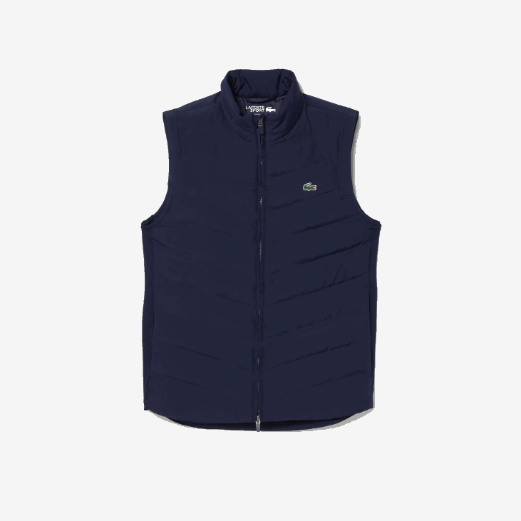 Жене спортски прошивени прслук за голф 86882630 тамноплава 423 Lacoste