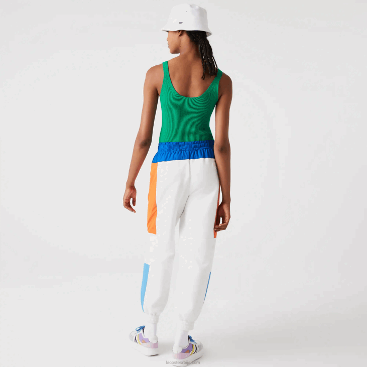 Жене бешавна ребраста плетена мајица без шавова 86882647 зелени лдм Lacoste