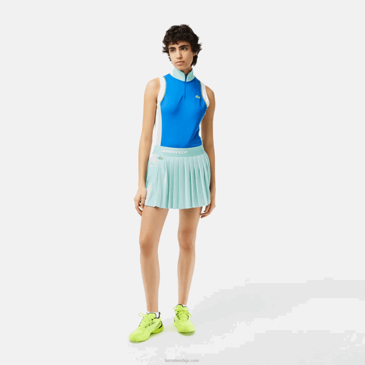 Жене тениске плисиране сукње са уграђеним шортсевима 86882389 светло зелена жута плима Lacoste