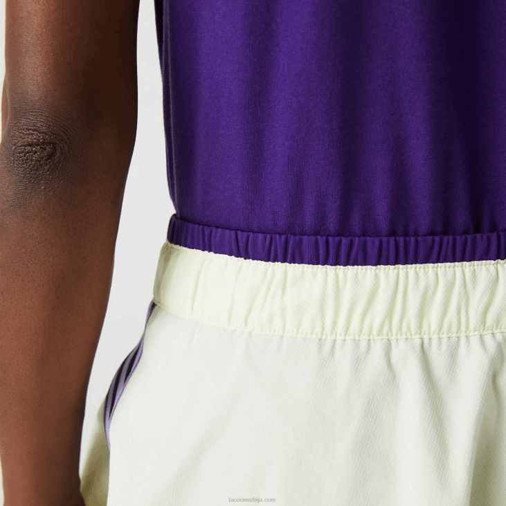 Жене спортска уграђена кратка тениска сукња 86882592 жуто љубичасто 4кк Lacoste