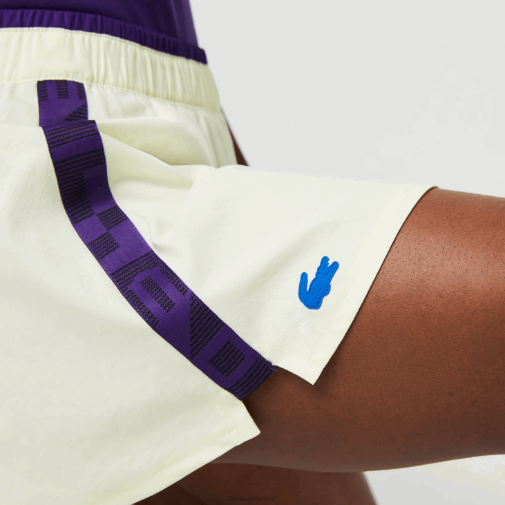 Жене спортска уграђена кратка тениска сукња 86882592 жуто љубичасто 4кк Lacoste