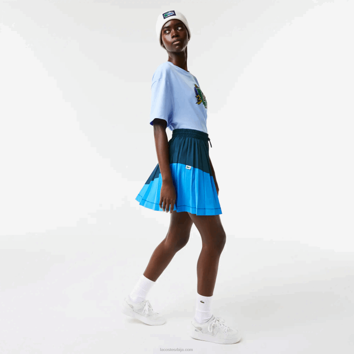 Жене плисирана сукња од најлона у боји 86882595 блуе лух Lacoste