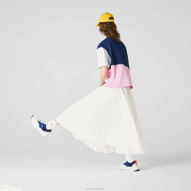 Жене брендирана еластична плисирана сукња 86882603 бела 70в Lacoste