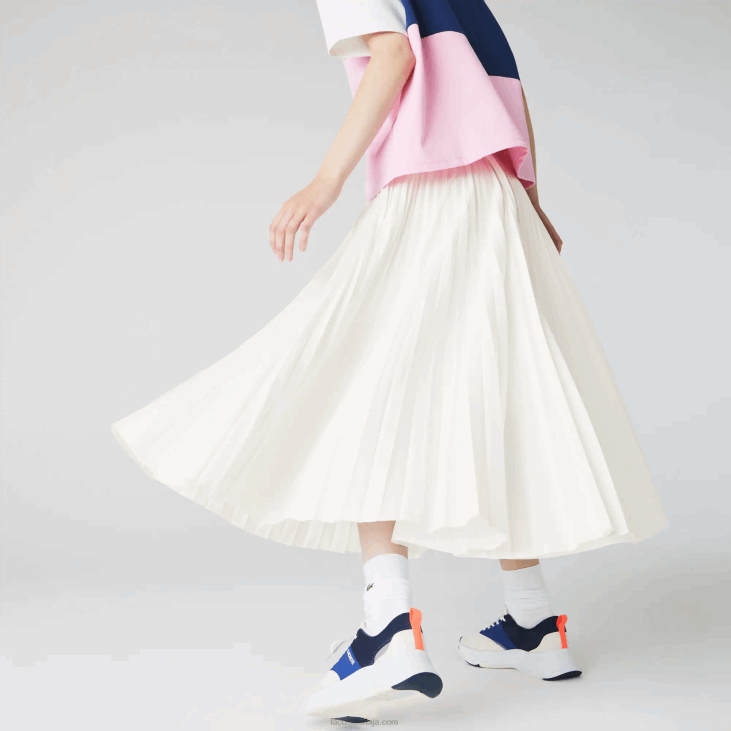 Жене брендирана еластична плисирана сукња 86882603 бела 70в Lacoste