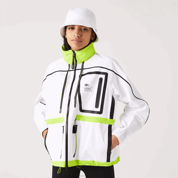 Жене најлонска ветровка 86882621 бело жуто уг5 Lacoste
