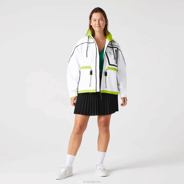 Жене најлонска ветровка 86882621 бело жуто уг5 Lacoste