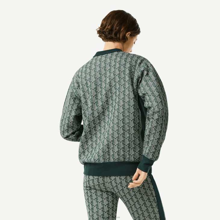 Жене кардиган са монограмом слободног кроја 86882635 зелена беж 7м4 Lacoste