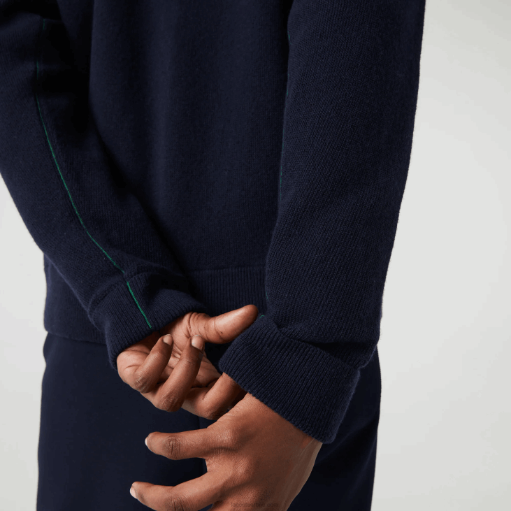 Жене вунени кардиган са вуненим изрезом 86882641 тамноплава 166 Lacoste