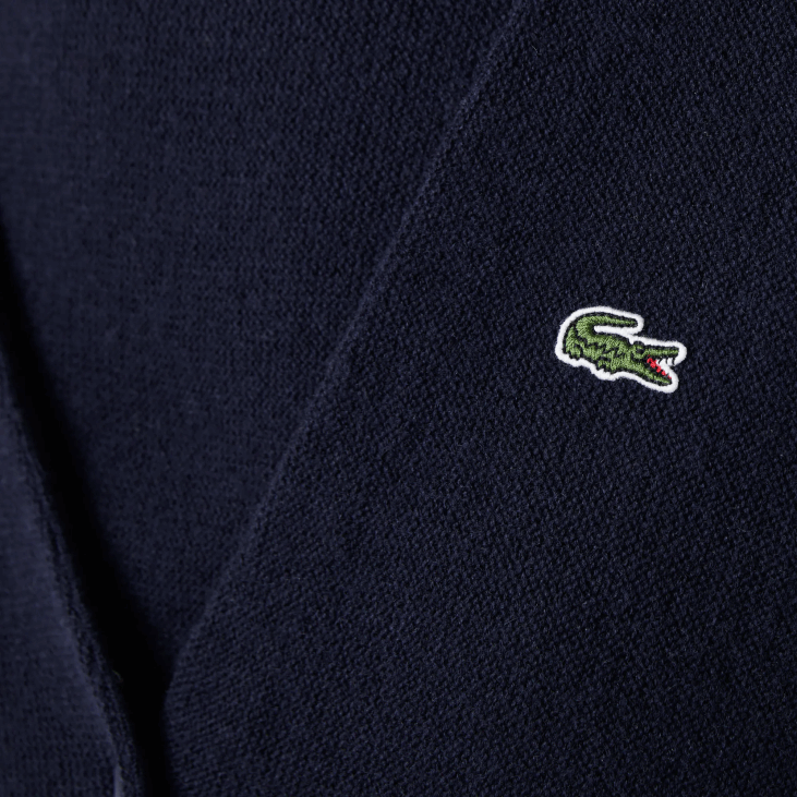 Жене вунени кардиган са вуненим изрезом 86882641 тамноплава 166 Lacoste