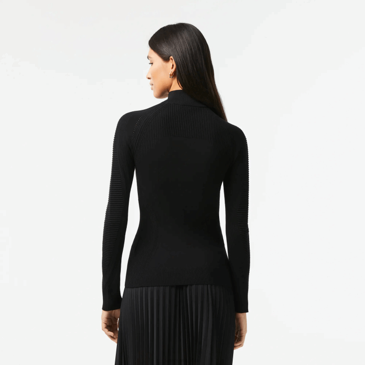 Жене џемпер са рајсфершлусом 86882646 црна 031 Lacoste