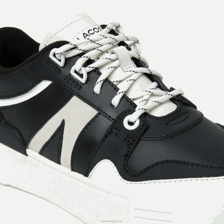 Жене л002 кожне патике у боји 86882719 црно-бело 312 Lacoste