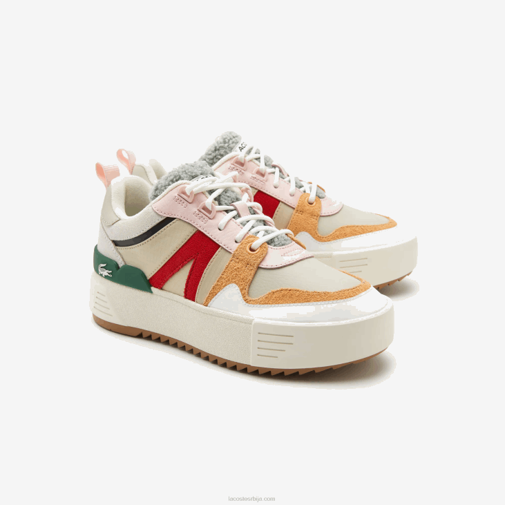 Жене л002 зимске кожне ципеле на отвореном 86882727 сиво зелено 1с4 Lacoste