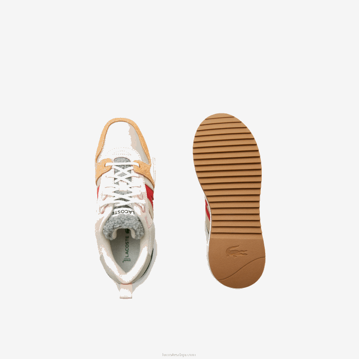 Жене л002 зимске кожне ципеле на отвореном 86882727 сиво зелено 1с4 Lacoste