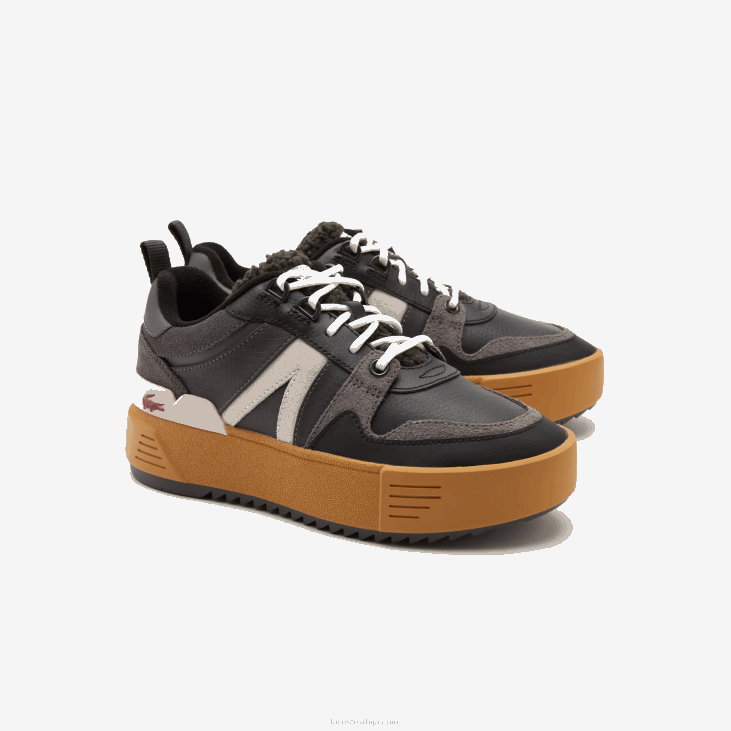 Жене л002 зимске кожне ципеле на отвореном 86882728 црно розе 1ј1 Lacoste