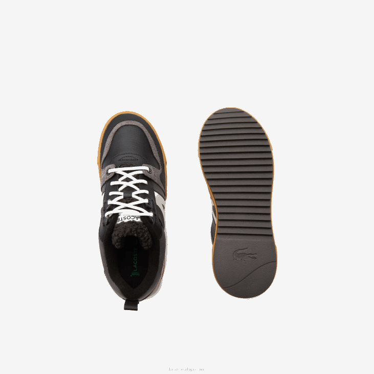 Жене л002 зимске кожне ципеле на отвореном 86882728 црно розе 1ј1 Lacoste