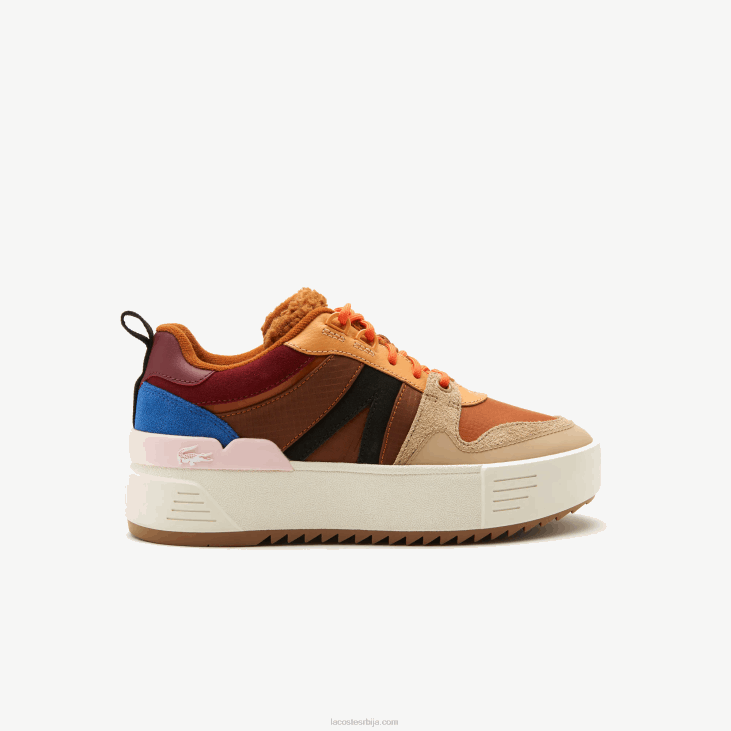 Жене л002 зимске кожне ципеле на отвореном 86882729 браон розе 7е1 Lacoste