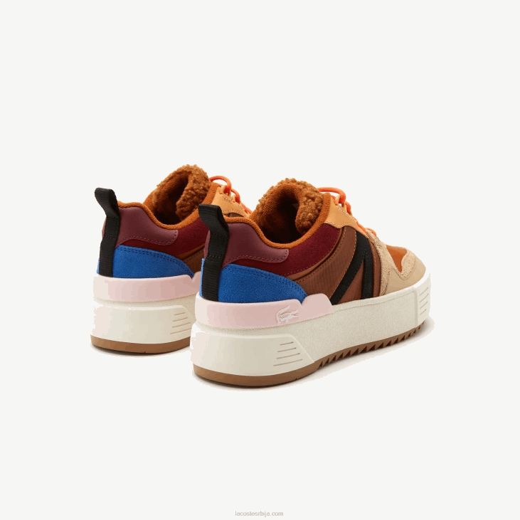 Жене л002 зимске кожне ципеле на отвореном 86882729 браон розе 7е1 Lacoste