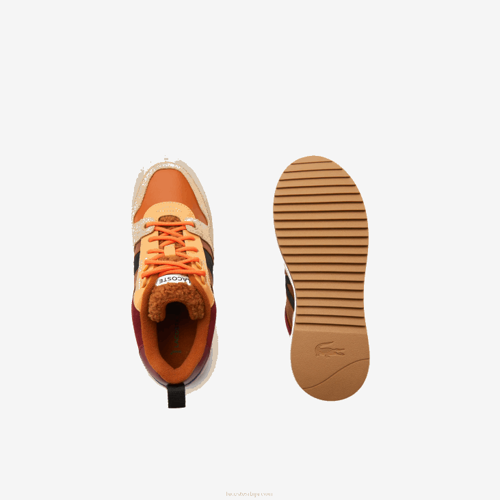 Жене л002 зимске кожне ципеле на отвореном 86882729 браон розе 7е1 Lacoste