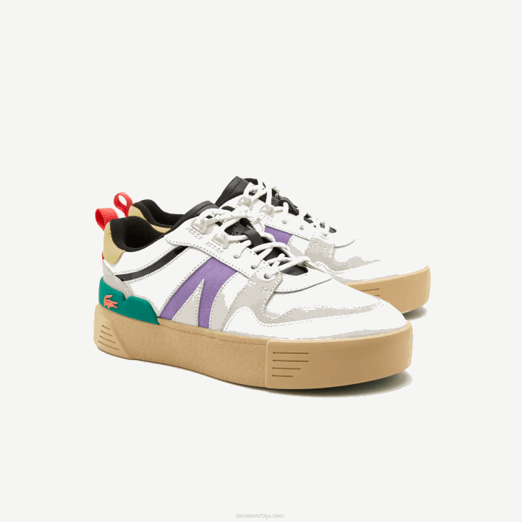 Жене л002 кожне и антилоп патике у боји 86882741 бела/зелена 082 Lacoste