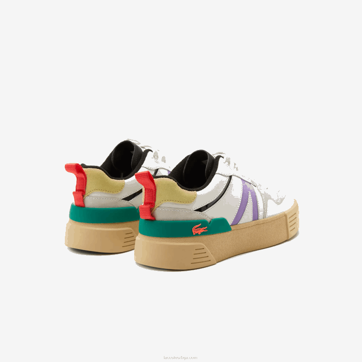 Жене л002 кожне и антилоп патике у боји 86882741 бела/зелена 082 Lacoste